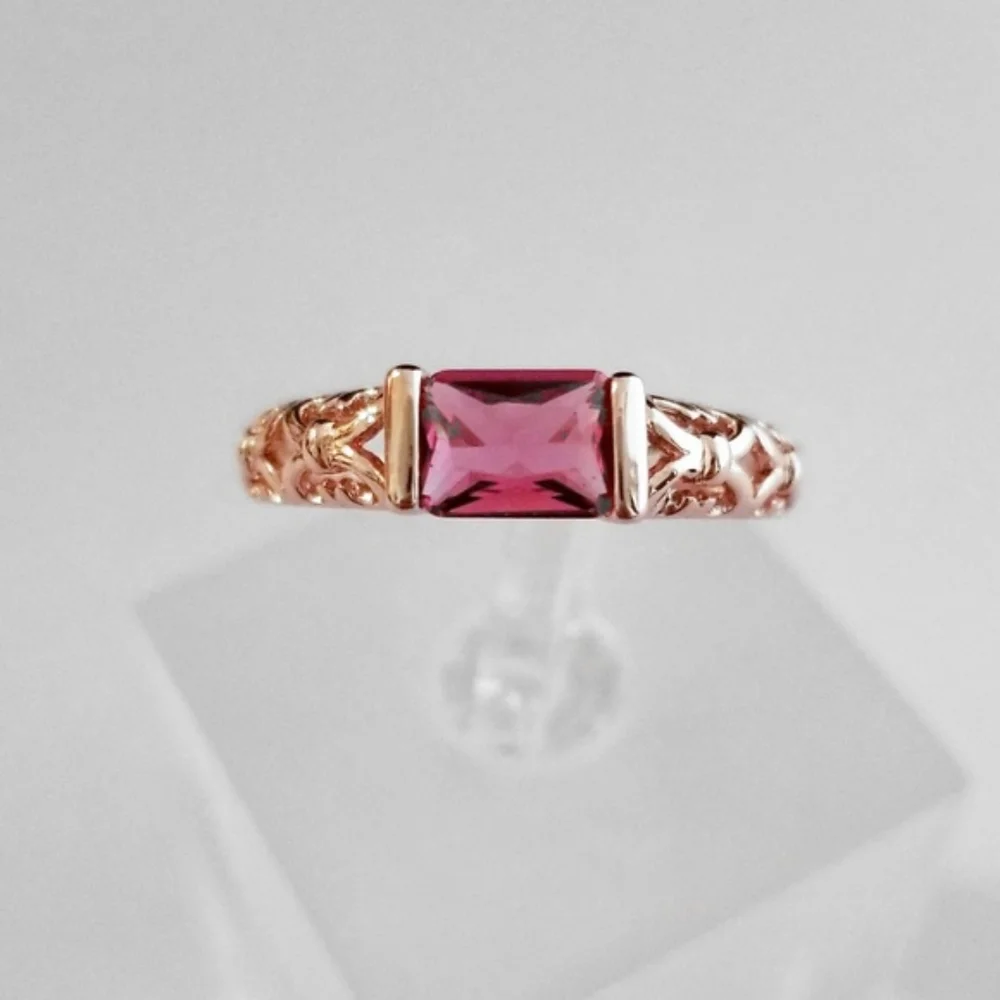 18k Red Horizontal Filigree Band - Picture 2 of 8